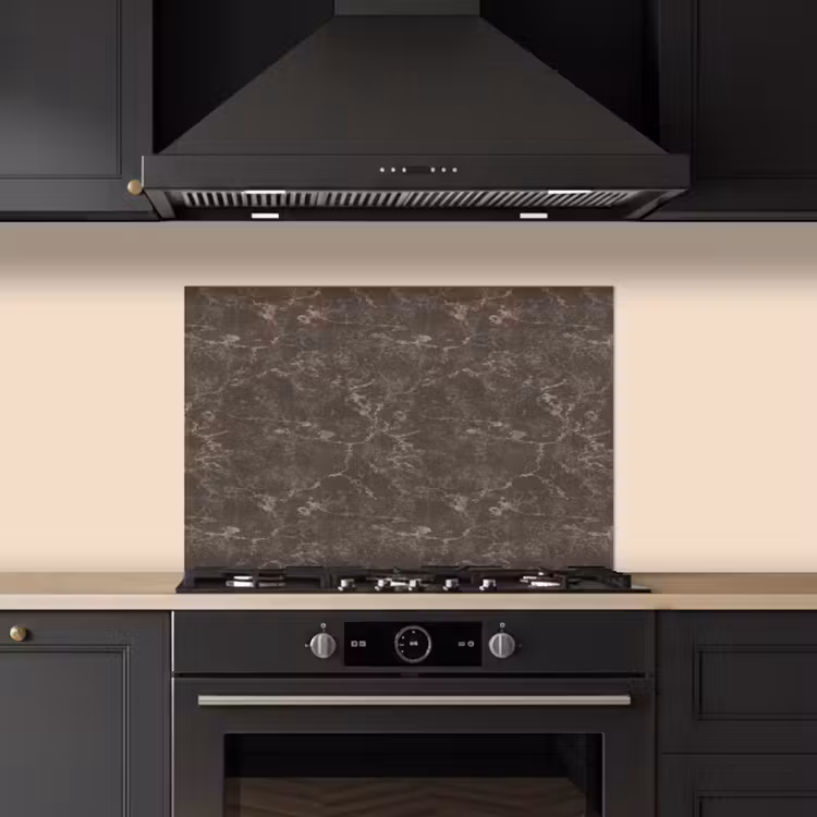 Spatscherm keuken - Marmer - Aders - Bruin — 2