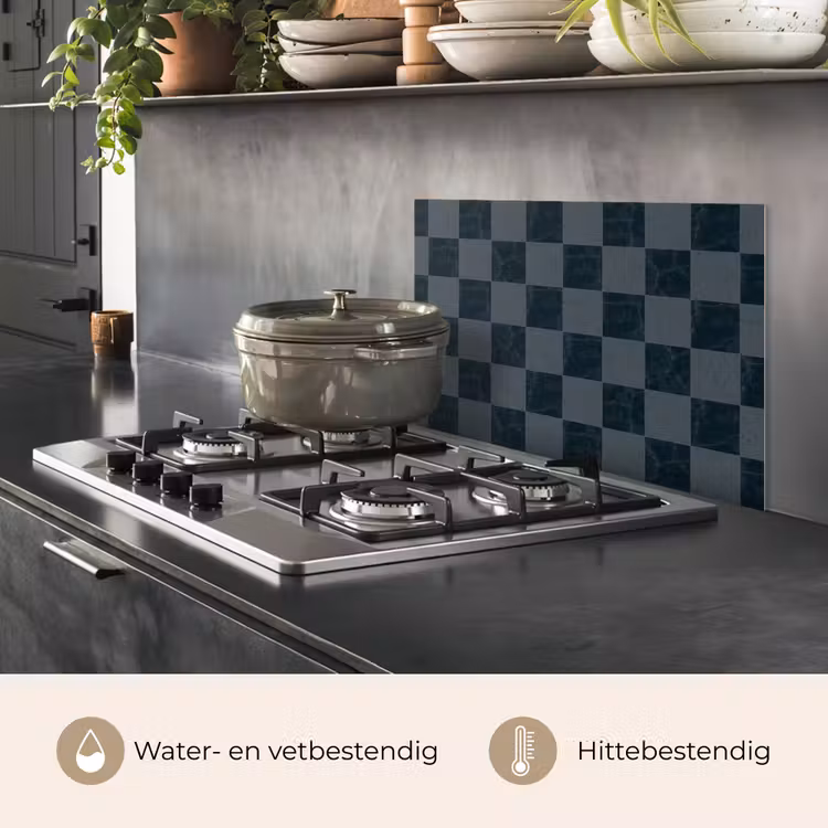 Spatscherm keuken - Marmer - Patroon - Antraciet — 7