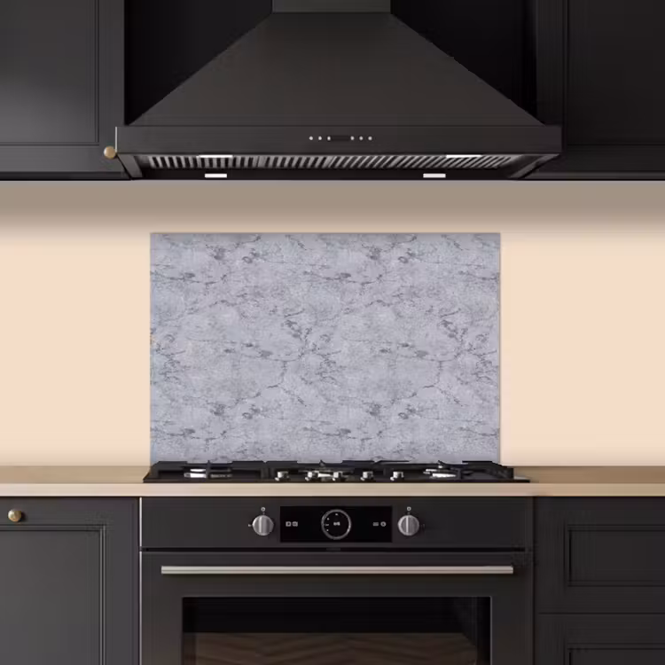 Spatscherm keuken - Marmerplaat - Patroon - Grijs — 2
