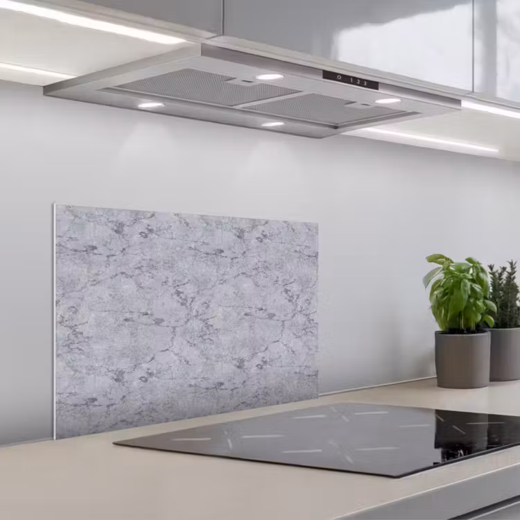 Spatscherm keuken - Marmerplaat - Patroon - Grijs — 5