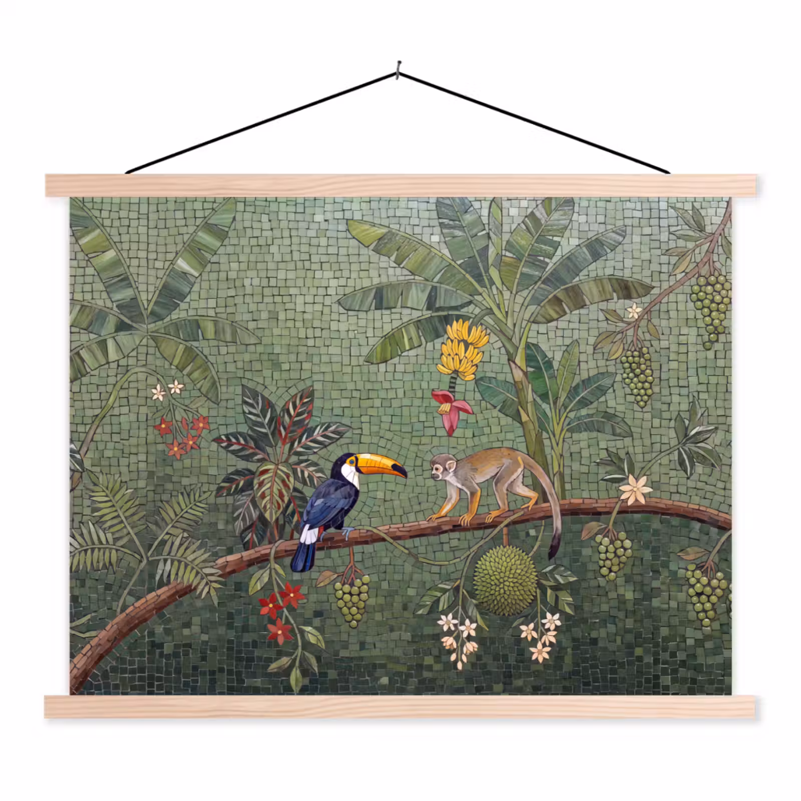Schoolplaat - Vogel - Dier - Jungle - Mozaïek - Natuur — 1