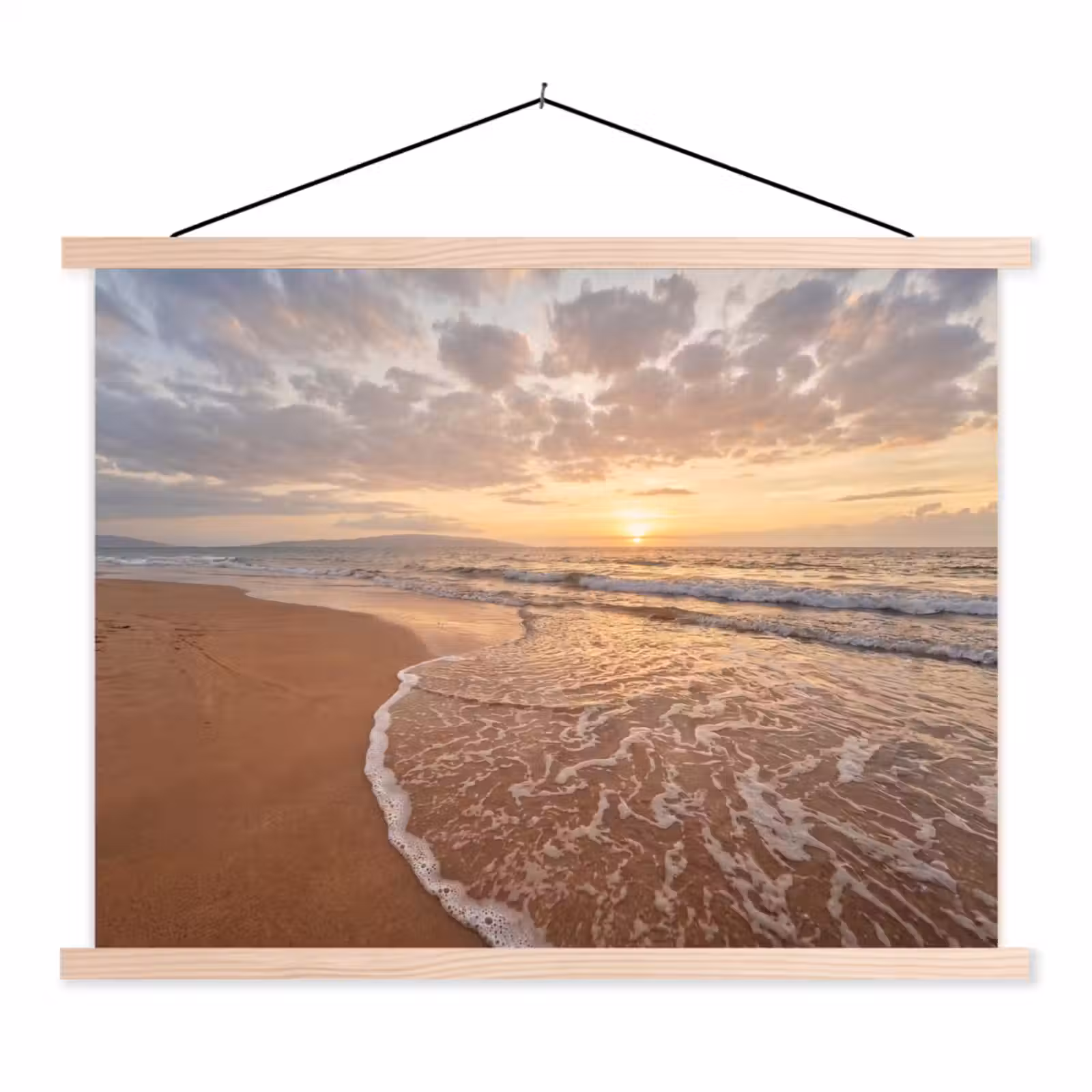Schoolplaat - Zee - Kustlijn - Wolken - Landschap - Oranje — 1