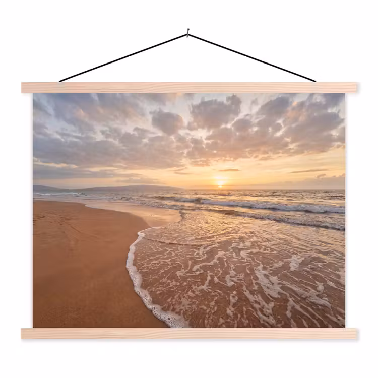 Schoolplaat - Zee - Kustlijn - Wolken - Landschap - Oranje — 1
