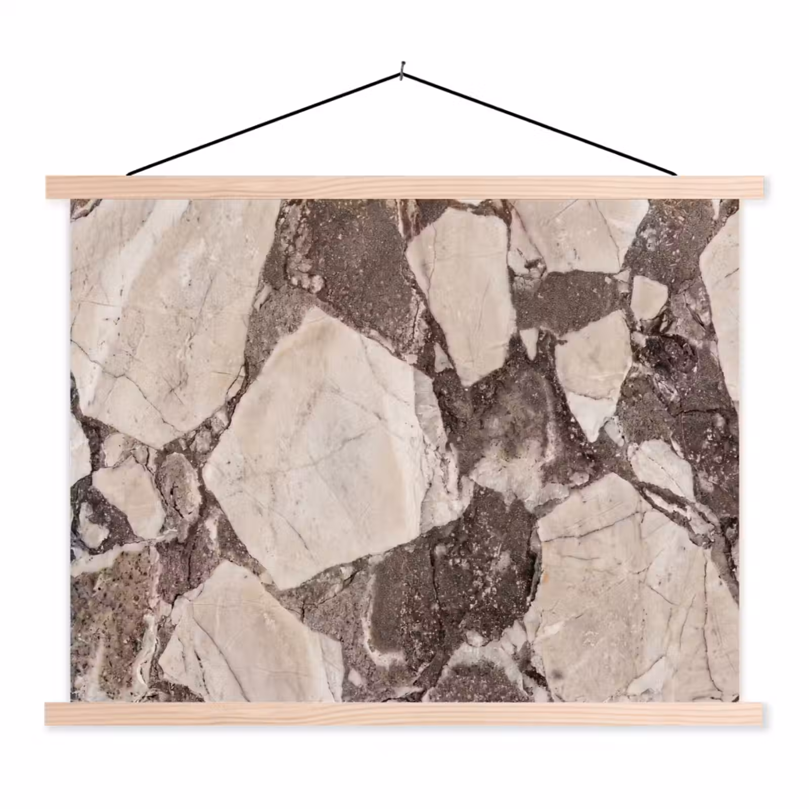 Schoolplaat - Textuur - Marmer - Abstract - Beige - Bruin — 1