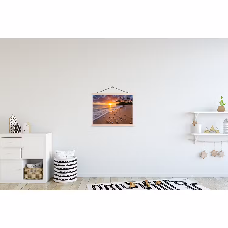 Schoolplaat - Strand - Zonsondergang - Palmbomen - Natuur - Oranje — 3