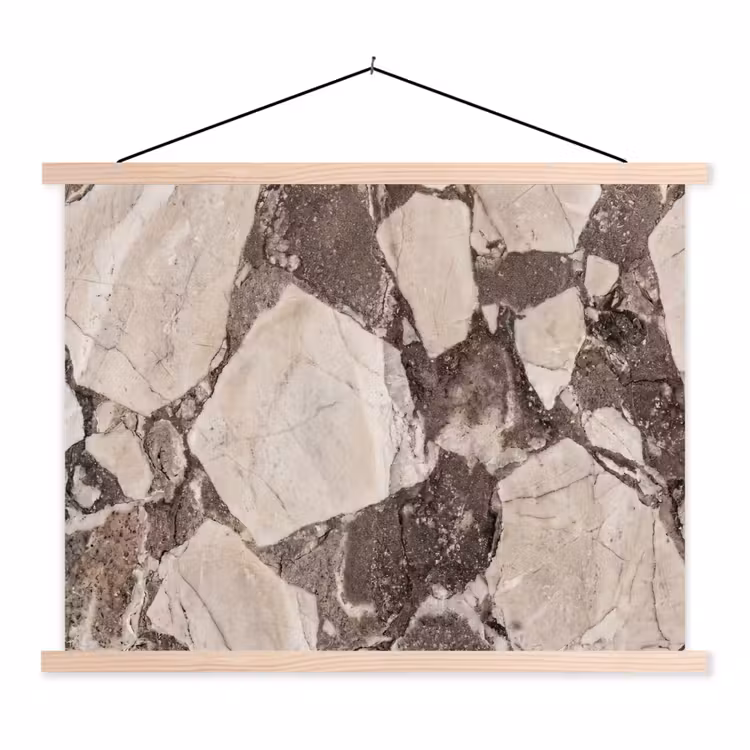 Schoolplaat - Textuur - Marmer - Abstract - Beige - Bruin — 1
