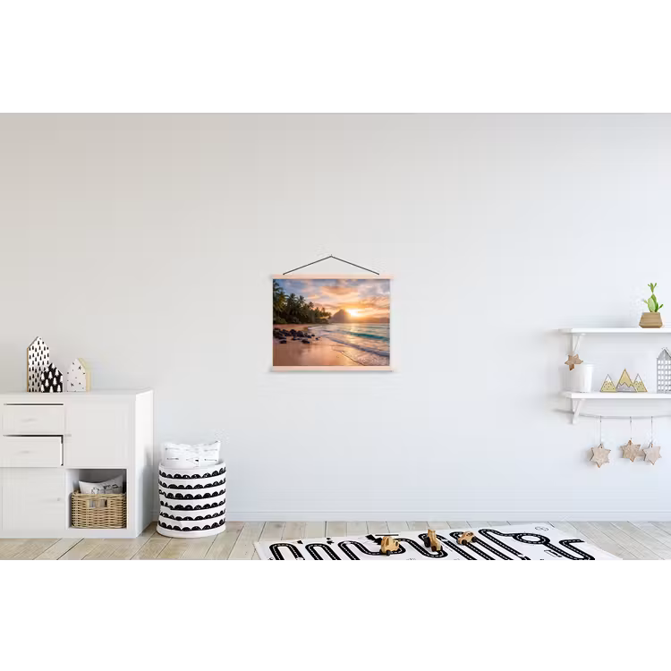 Schoolplaat - Zee - Berg - Landschap - Tropisch - Goud — 3