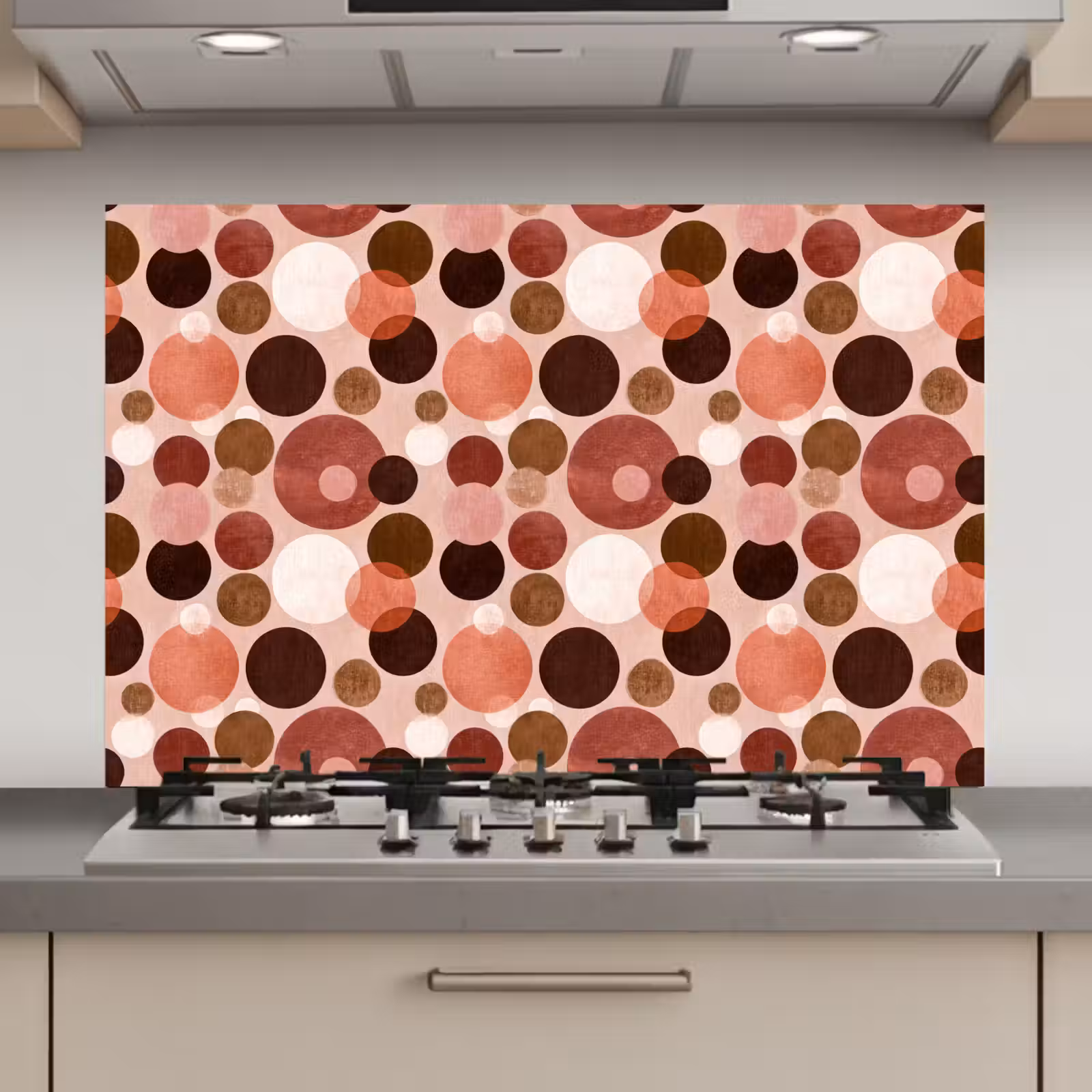 Spatscherm keuken - Cirkels - Modern - Kleurrijk — 1
