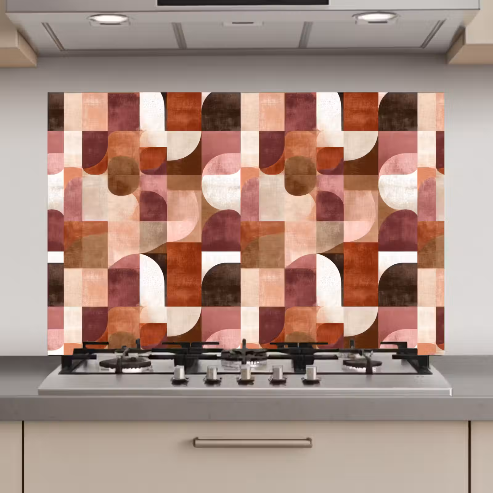 Spatscherm keuken - Geometrie - Modern - Retro — 1