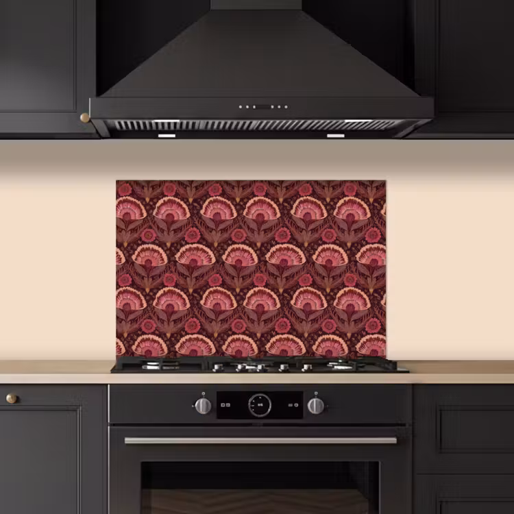 Spatscherm keuken - Antiek - Bloemen - Kleurrijk — 2