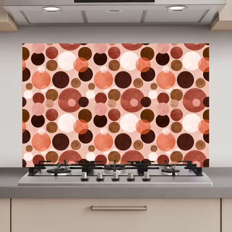 Spatscherm keuken - Cirkels - Modern - Kleurrijk — 1
