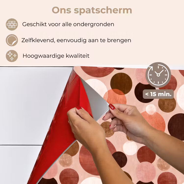 Spatscherm keuken - Cirkels - Modern - Kleurrijk — 4