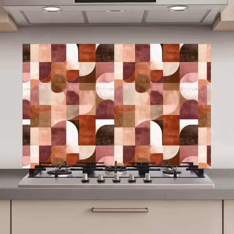 Spatscherm keuken - Geometrie - Modern - Retro — 1