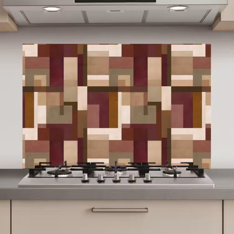 Spatscherm keuken - Modern - Geometrie - Kleurrijk — 1