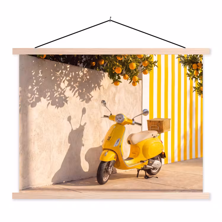 Schoolplaat - Scooter - Natuur - Zomer - Geel - Mediterraan — 1