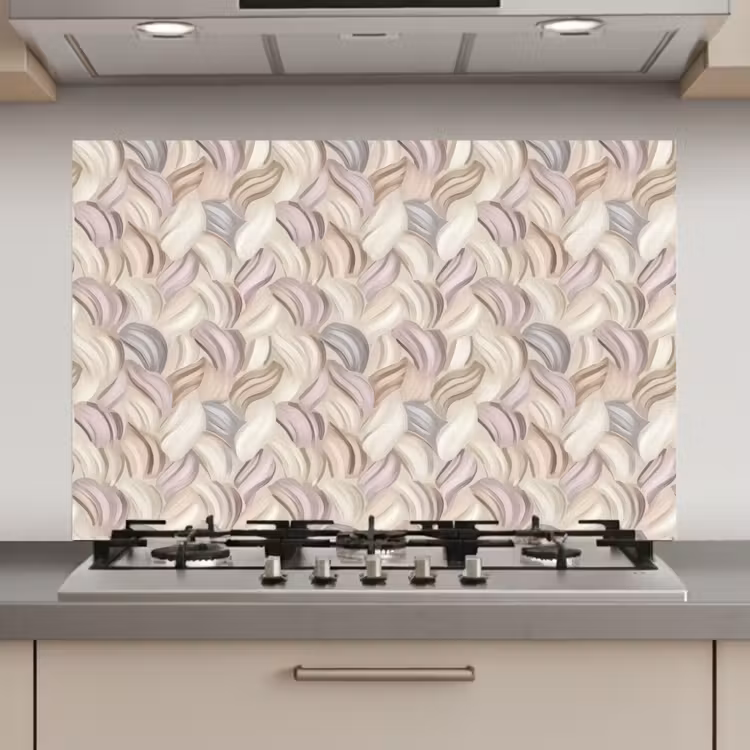 Spatscherm keuken - Abstract - Golvend - Pastel — 1