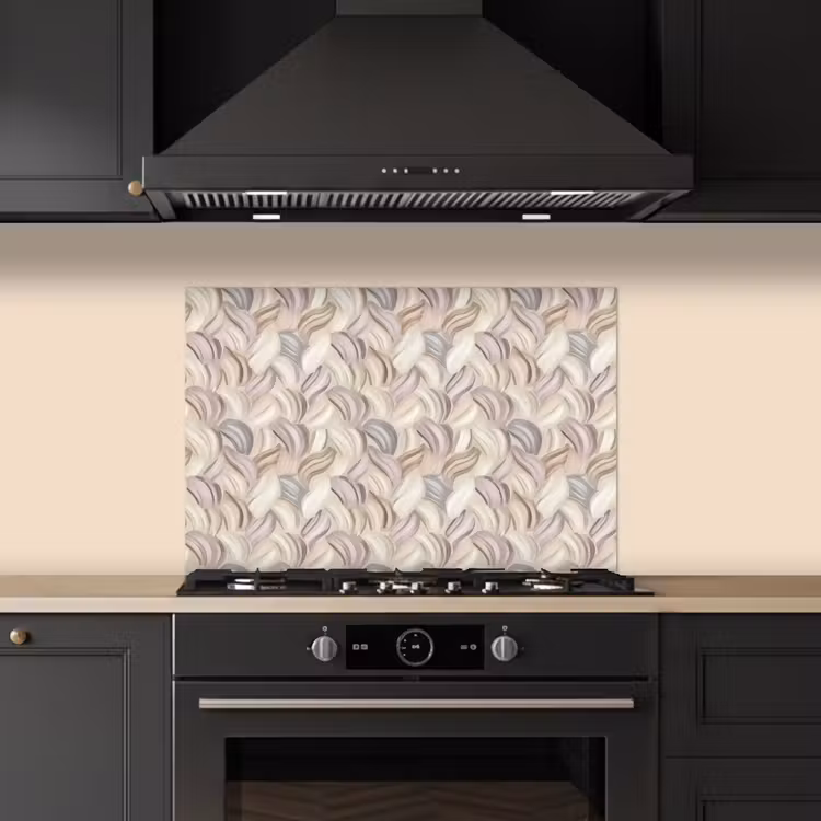 Spatscherm keuken - Abstract - Golvend - Pastel — 2