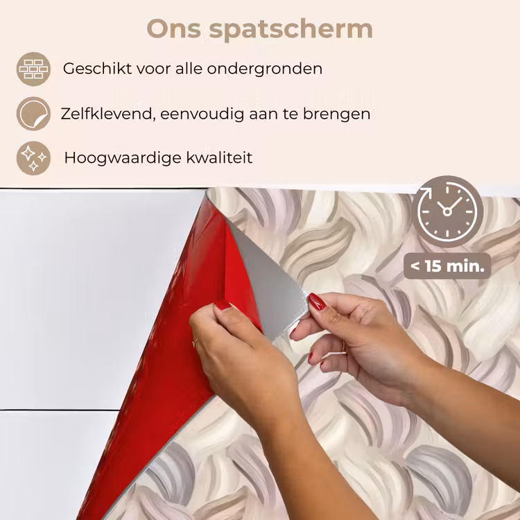 Spatscherm keuken - Abstract - Golvend - Pastel — 4