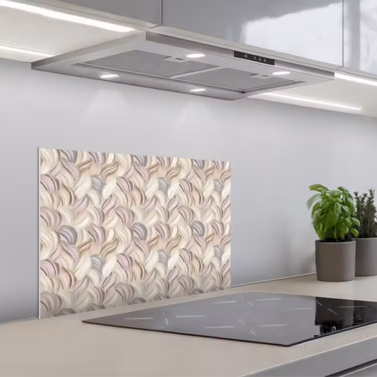 Spatscherm keuken - Abstract - Golvend - Pastel — 5