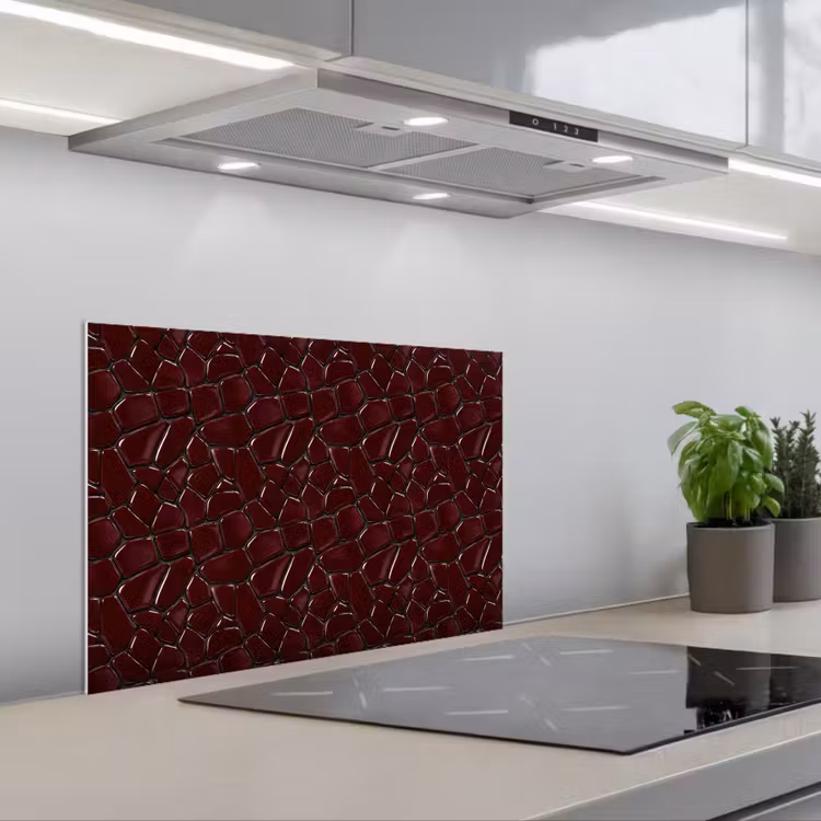 Spatscherm keuken - Mozaïek - Tegel - Bordeauxrood — 5