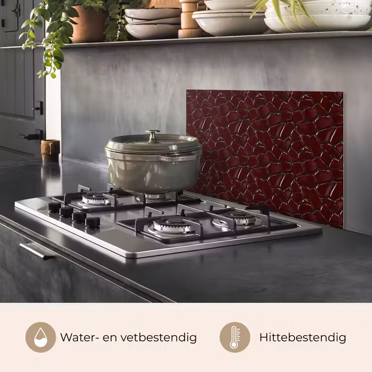 Spatscherm keuken - Mozaïek - Tegel - Bordeauxrood — 7