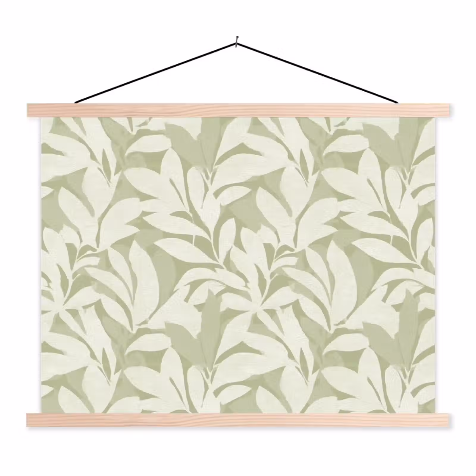Schoolplaat - Saliegroen - Botanisch - Minimalistisch - Patroon — 1