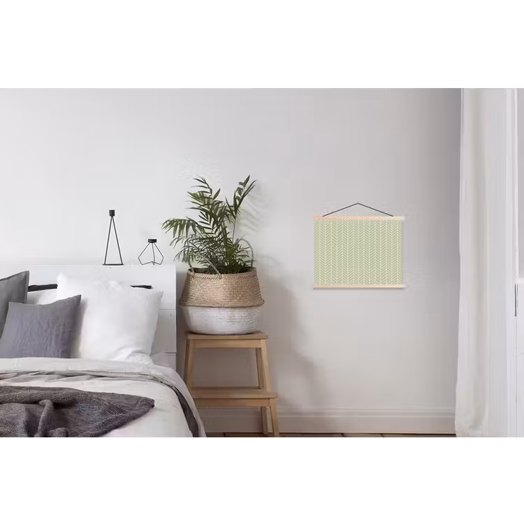 Schoolplaat - Saliegroen - Visgraat - Geometrisch - Patroon — 2