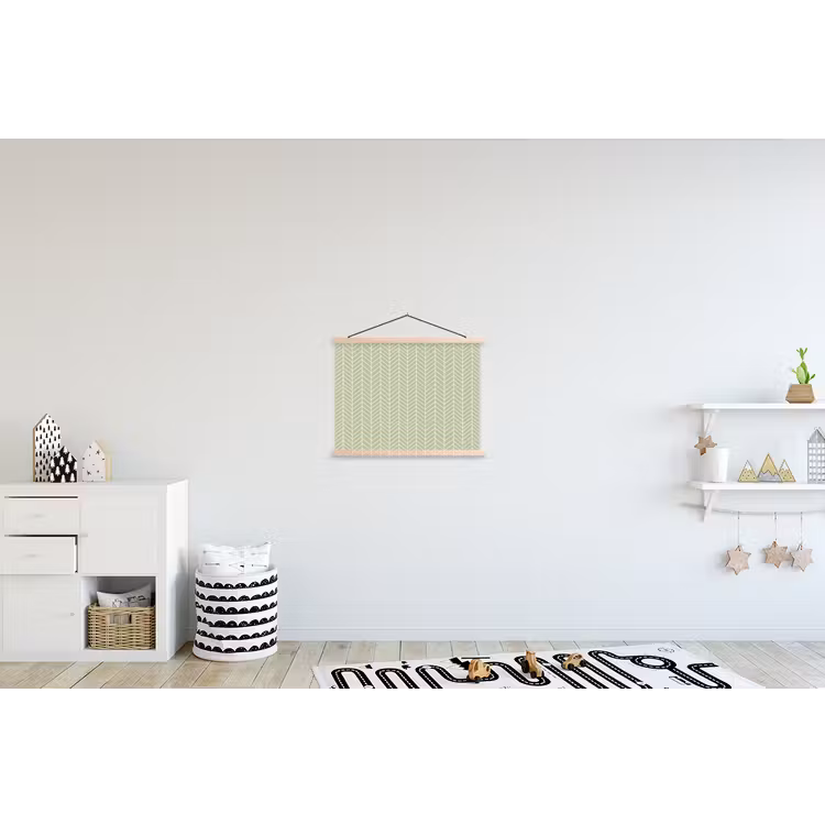 Schoolplaat - Saliegroen - Visgraat - Geometrisch - Patroon — 3
