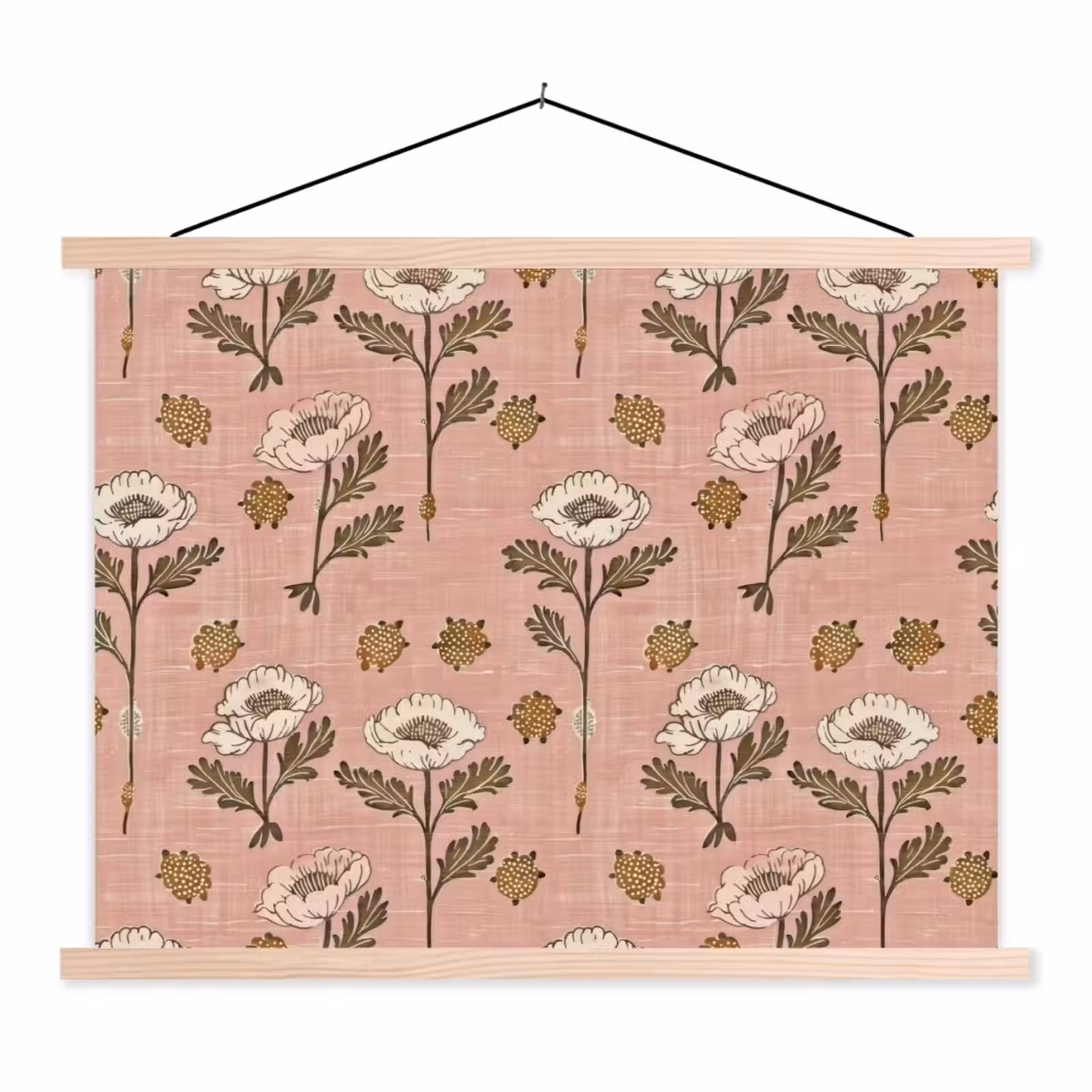 Schoolplaat - Roze - Bloemen - Vintage - Textuur — 1