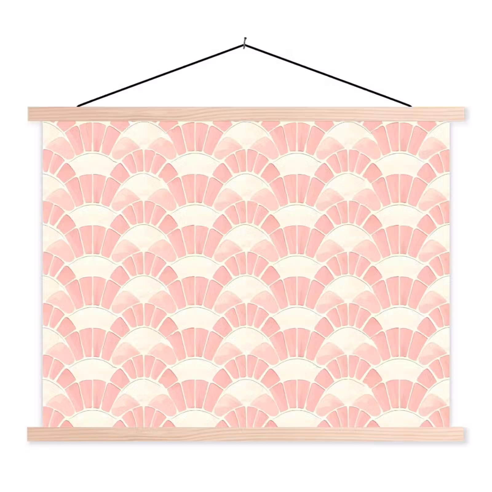 Schoolplaat - Roze - Waaiers - Mozaïek - Patroon — 1