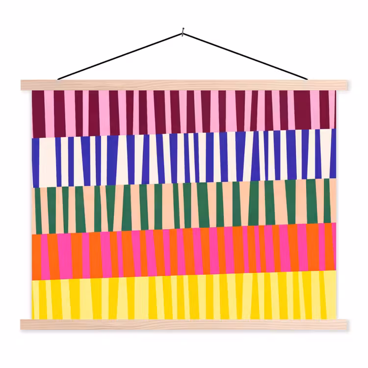 Schoolplaat - Patroon - Strepen - Abstract - Modern - Kleurrijk — 1