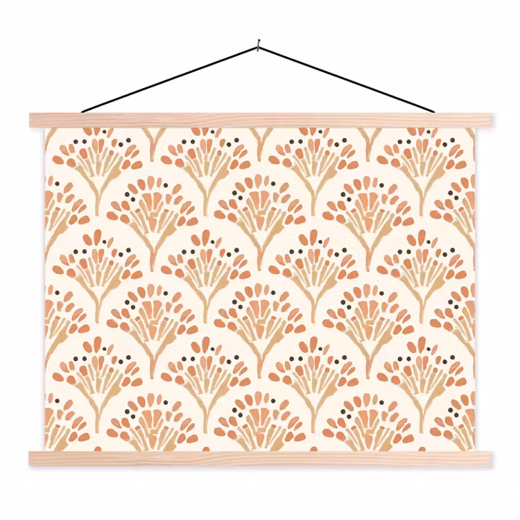 Schoolplaat - Terracotta - Waaiers - Schilderachtig - Patroon — 1