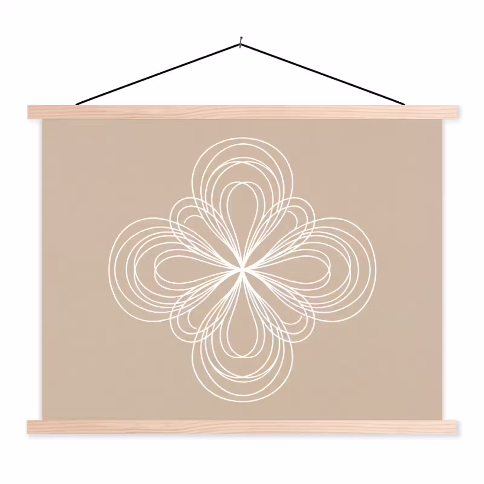 Schoolplaat - Patroon - Lijnen - Abstract - Minimalistisch - Beige — 1
