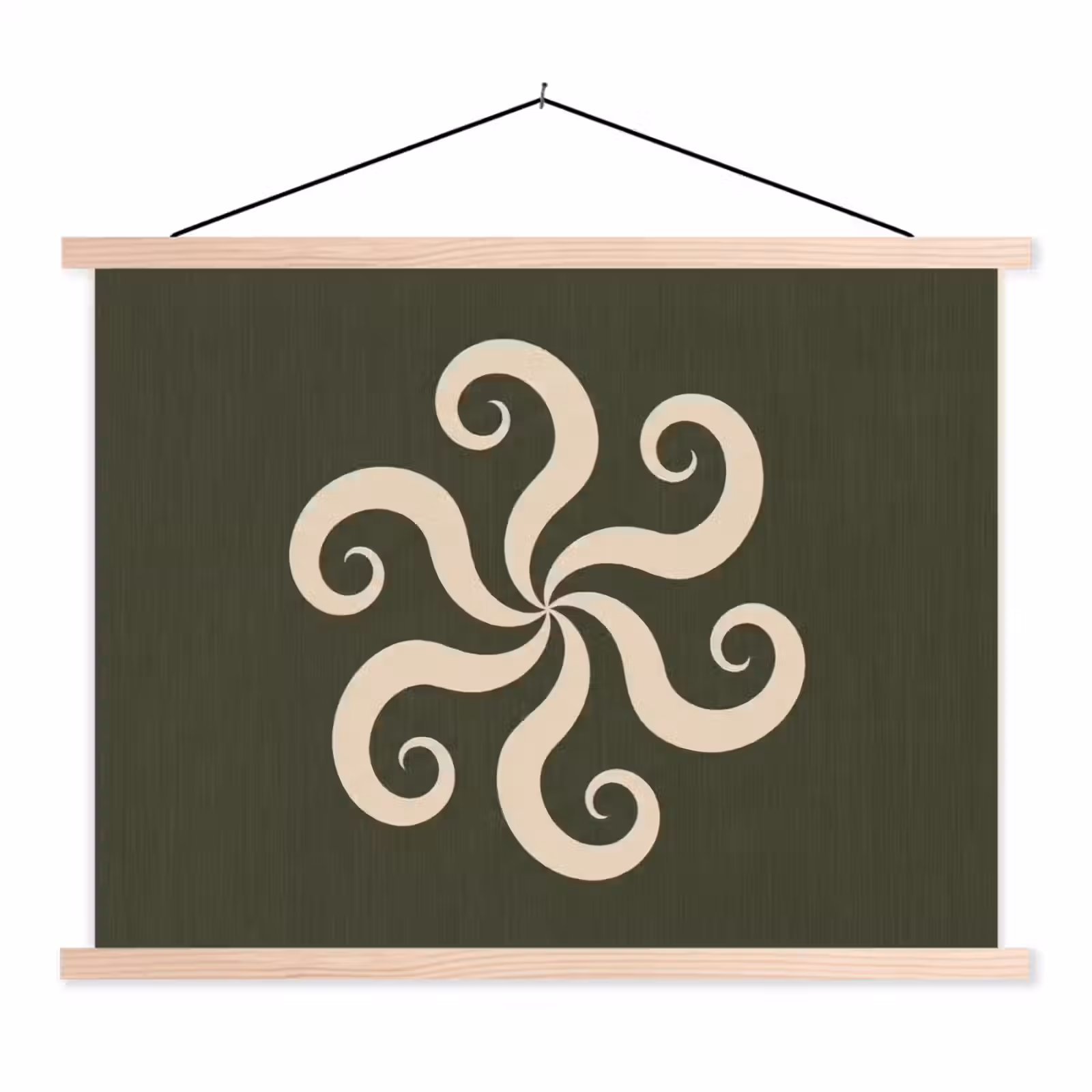 Schoolplaat - Patroon - Spiraal - Abstract - Modern - Groen — 1