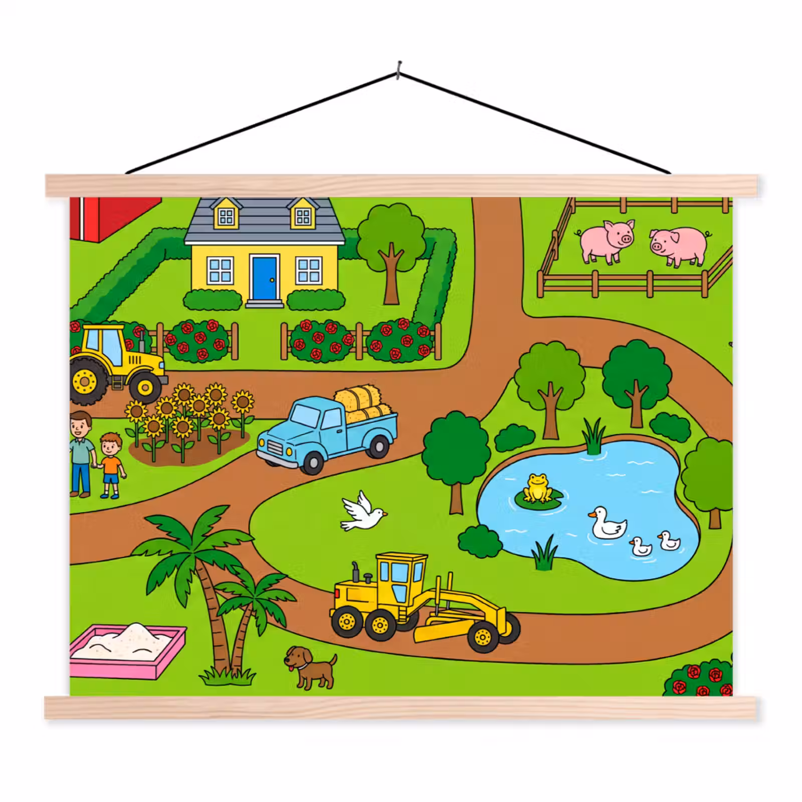 Schoolplaat - Platteland - Dieren - Cartoon — 1