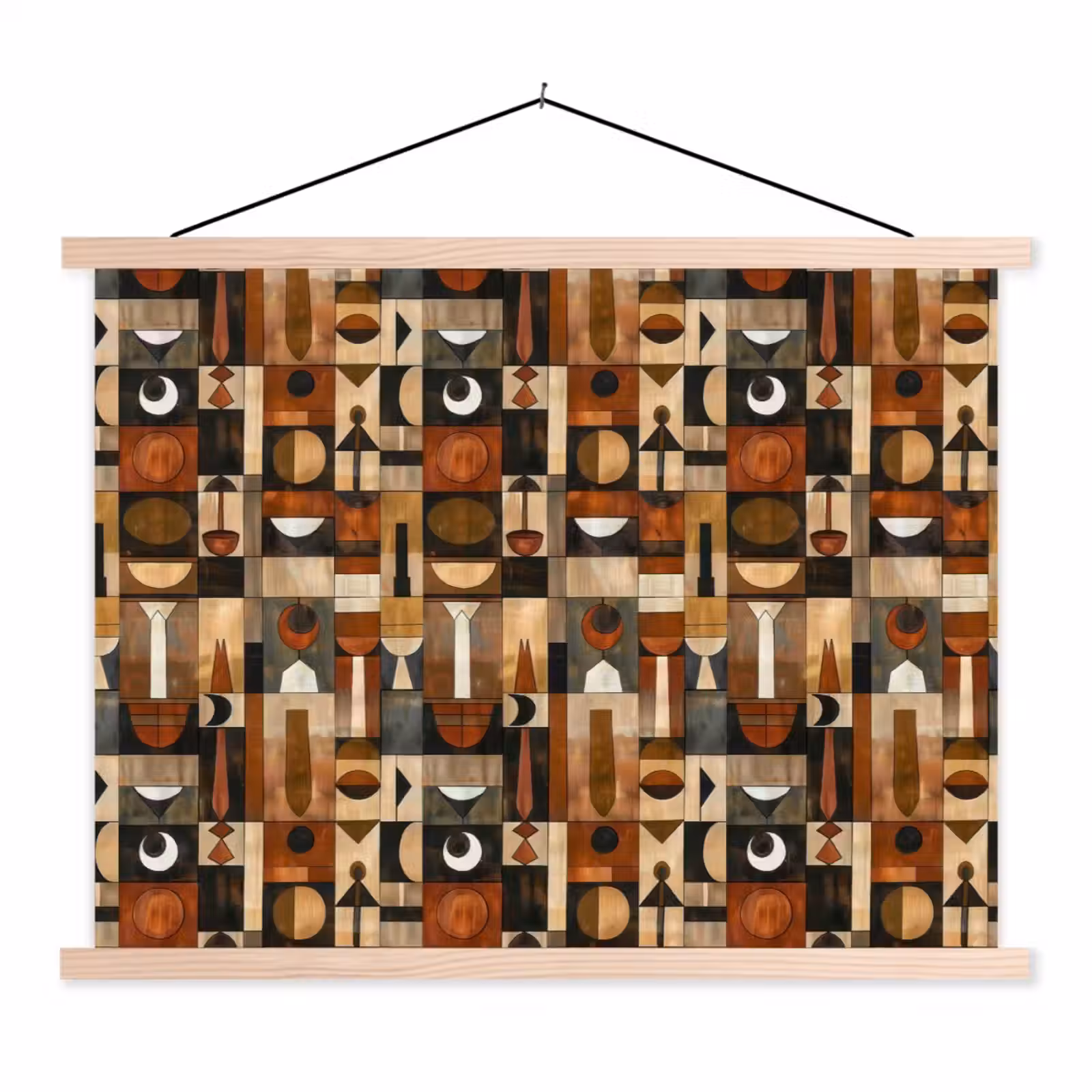 Schoolplaat - Terracotta - Geometrisch - Mid-Century - Patroon — 1