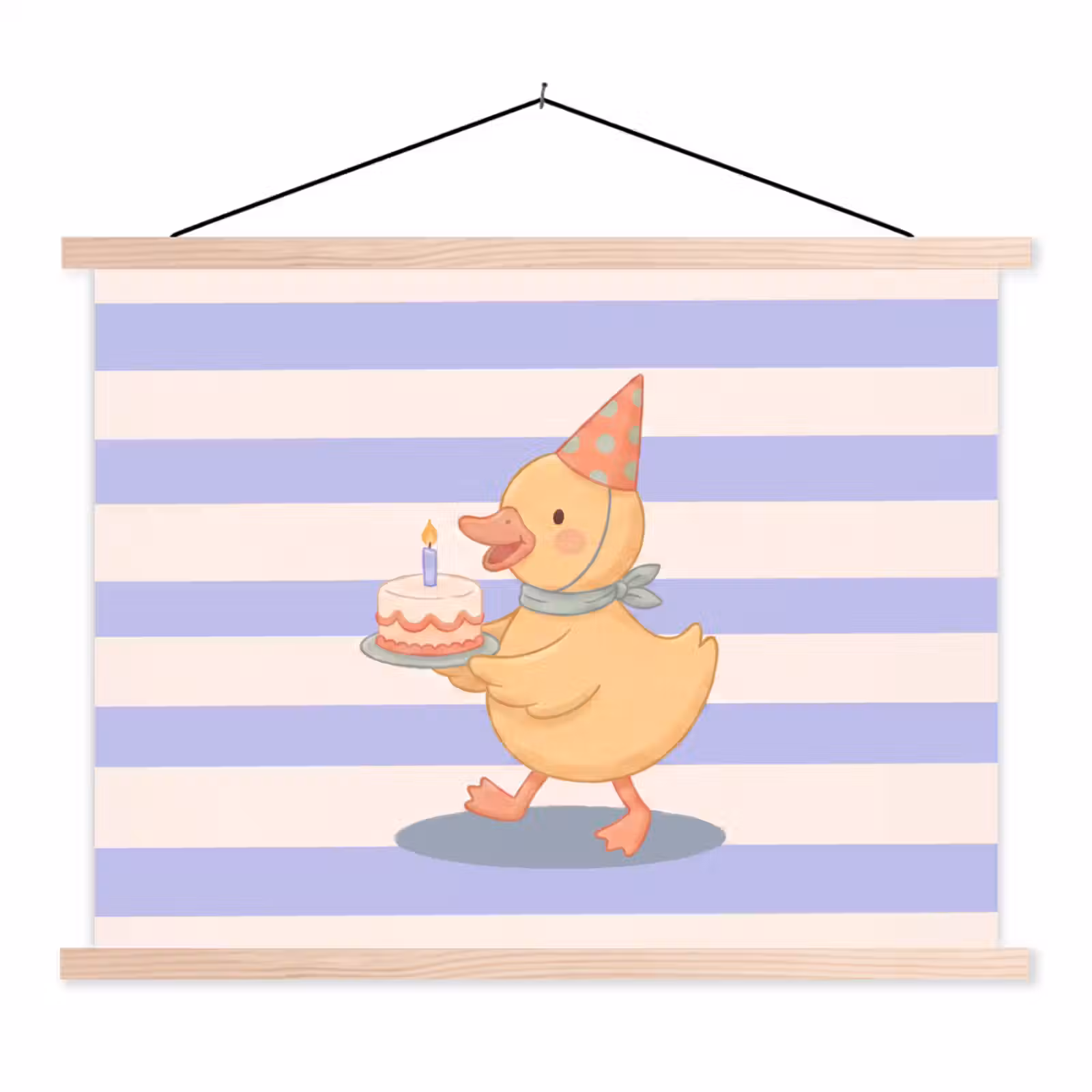 Schoolplaat - Vogel - Feest - Taart - Kinder - Illustratie — 1