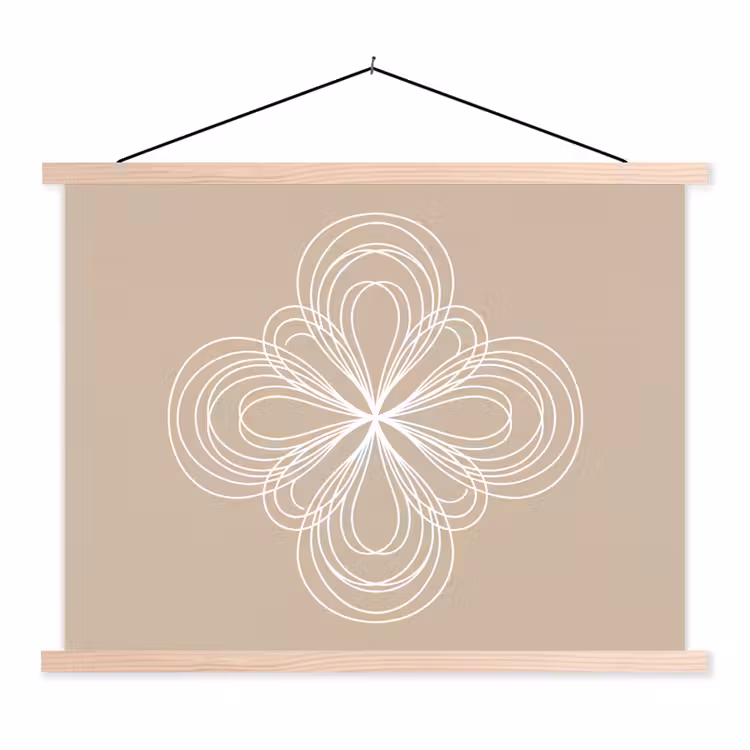 Schoolplaat - Patroon - Lijnen - Abstract - Minimalistisch - Beige — 1