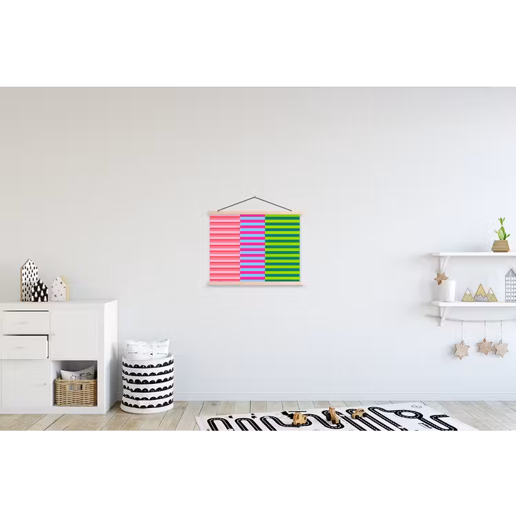 Schoolplaat - Patroon - Strepen - Modern - Abstract - Kleurrijk — 3