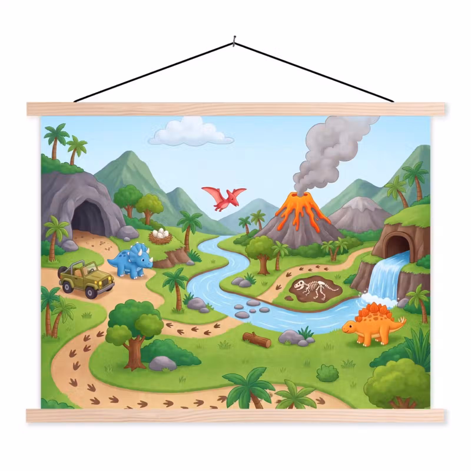Schoolplaat - Vulkaan - Lava - Prehistorie — 1