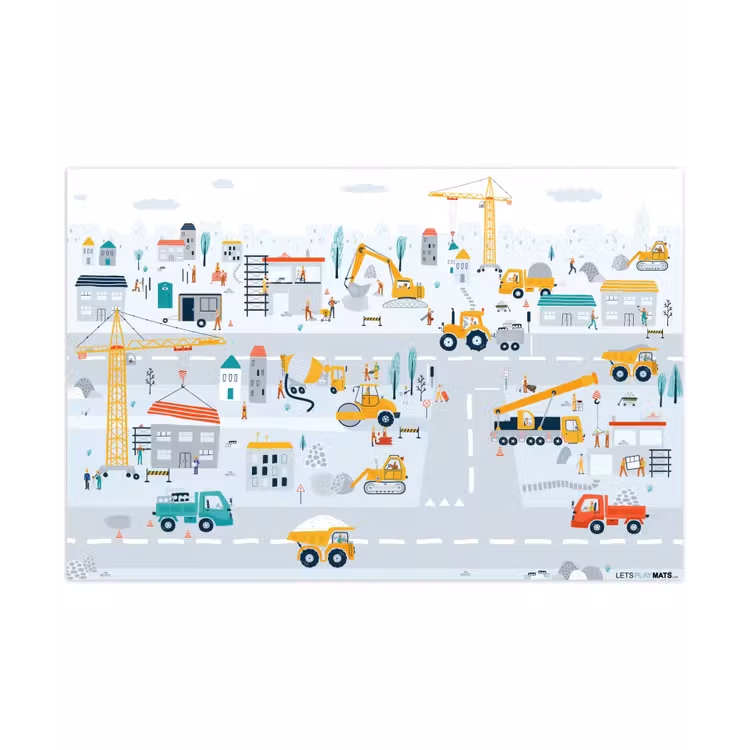 Speelkleed - Bouwplaats - Tractor - Graafmachine - Auto - Design — 1