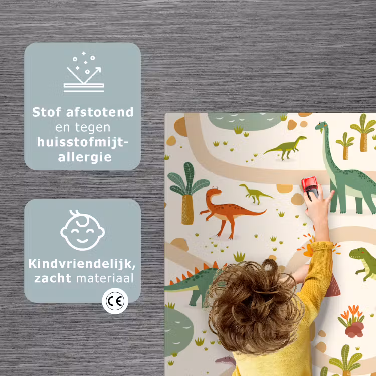 Speelkleed - Dino - Groen - Natuur - Kinderen - Design — 3
