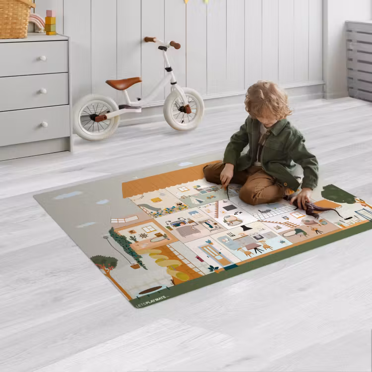 Speelkleed - Poppenhuis - Kinderen - Meubels - Design - Bruin — 2