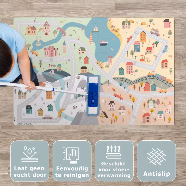 Speelkleed - Seizoenen - Stad - Huizen - Weg - Kinderen - Auto — 4