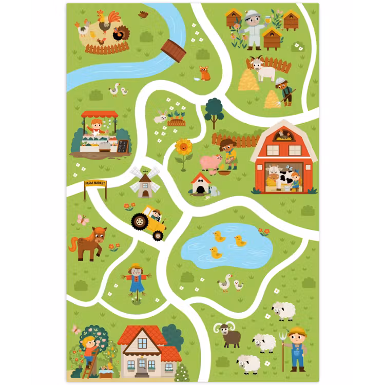 Speelkleed - Speelmat - Boerderij - Boerenmarkt - Eendenvijver — 1
