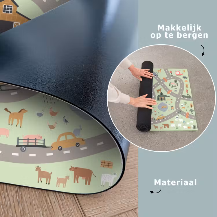 Speelkleed - Speelmat - Boerderij - Wegen - Platteland — 6