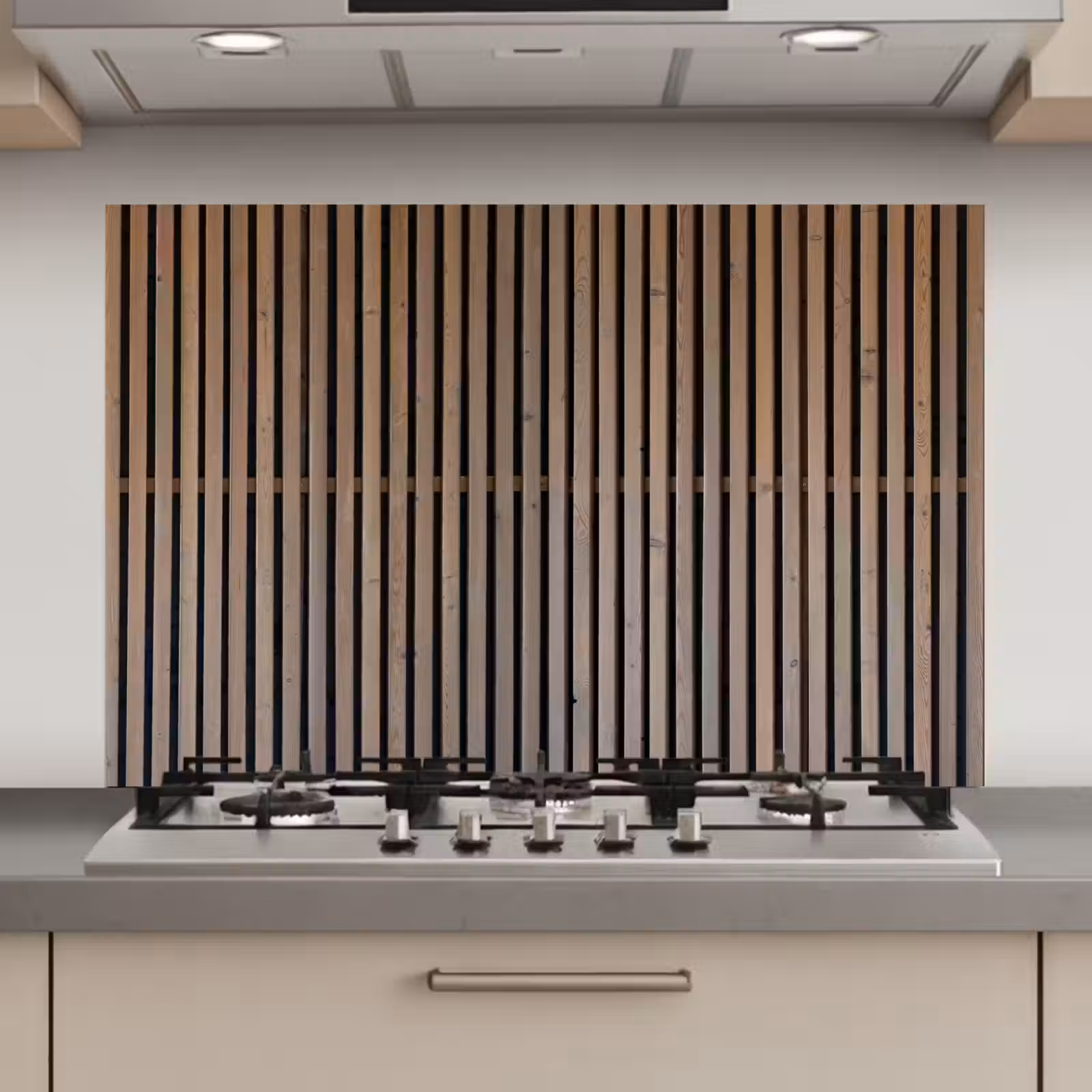 Spatscherm keuken - Vintage - Hout - Design - Structuur — 1
