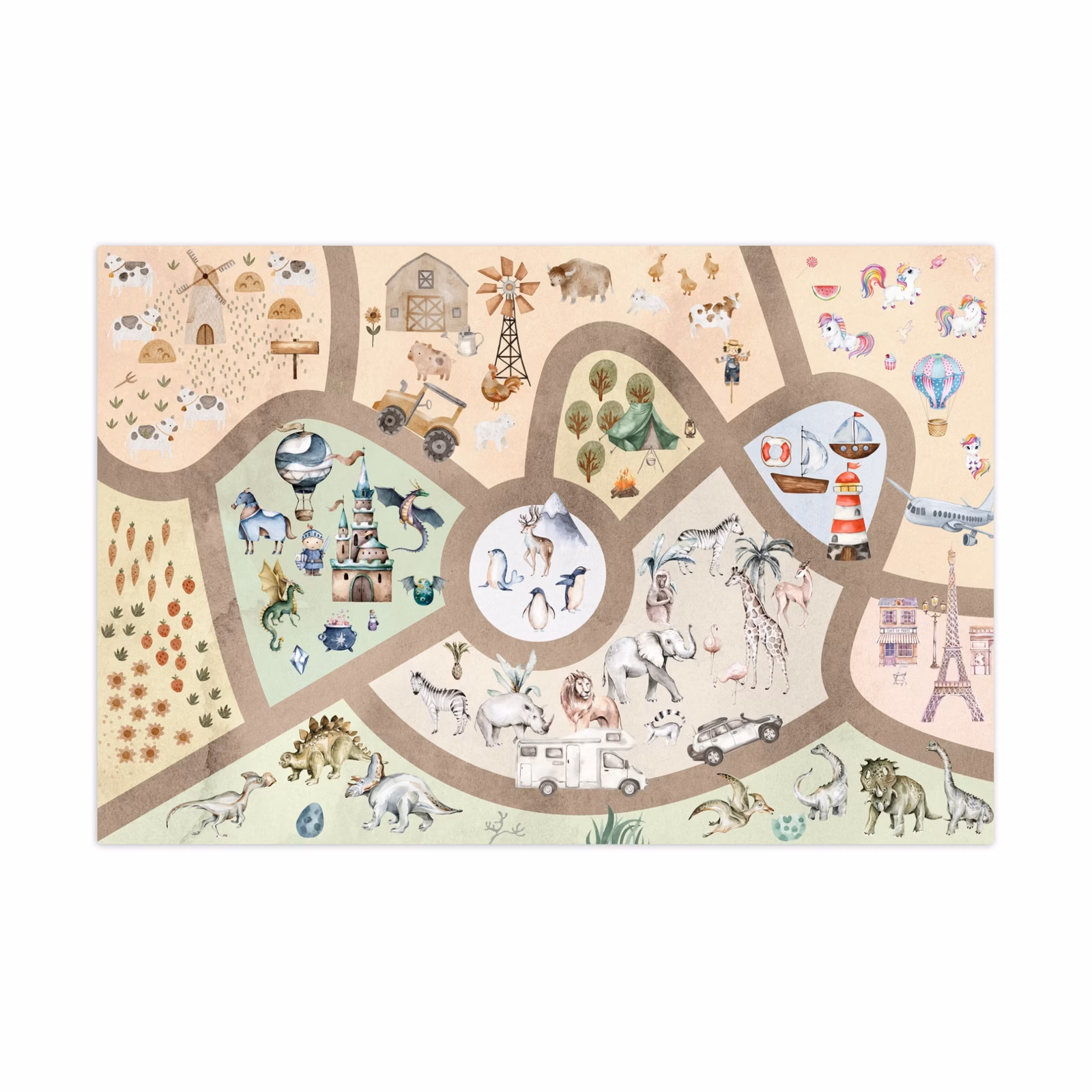 Speelkleed - Speelmat - Watercolor - Aquarel - Fantasiewereld — 1