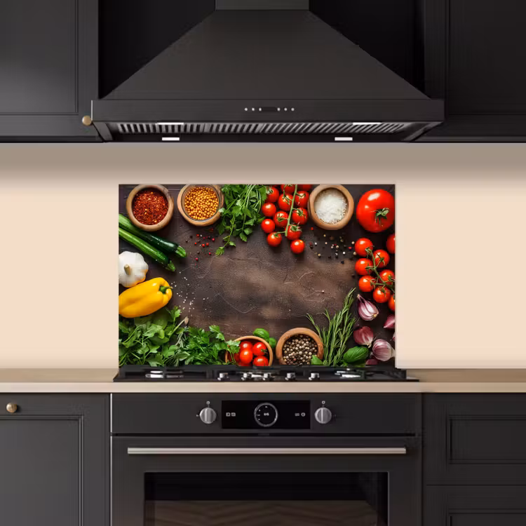 Spatscherm keuken - Tuin van Versheid — 2