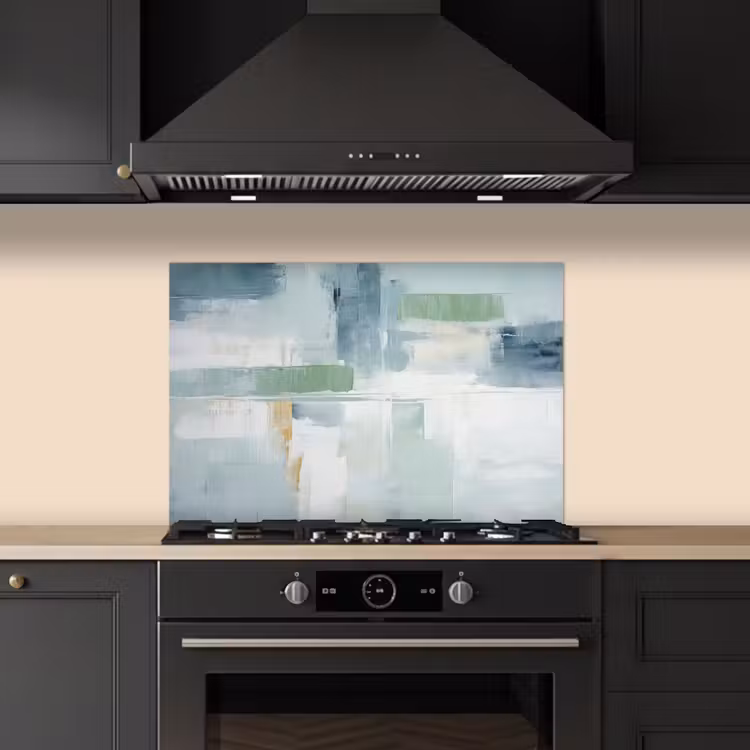 Spatscherm keuken - Verf - Moderne kunst - Abstract - Grijs — 2